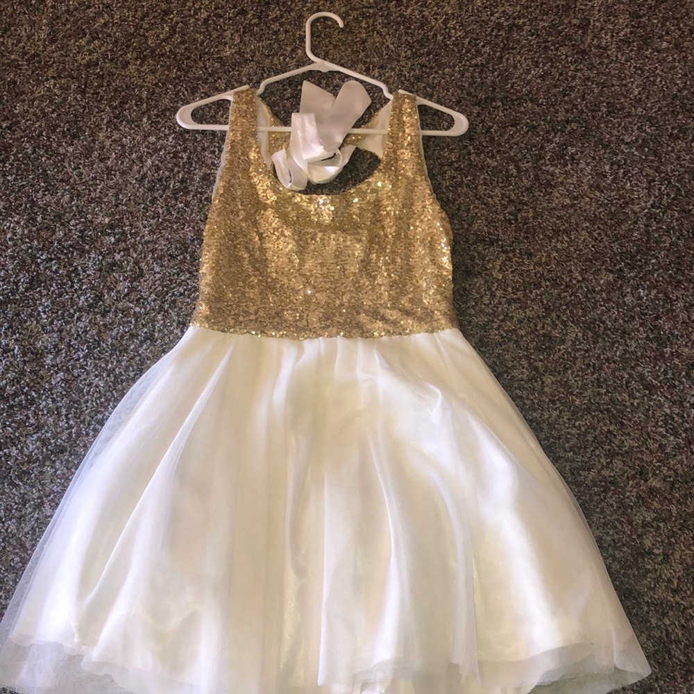 Gold & White Homecoming Dress